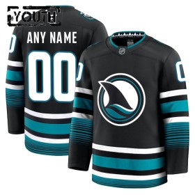 San Jose Sharks Hockeydrakt Custom Fanatics Premium 2024-25 Svart Tredje - Barn